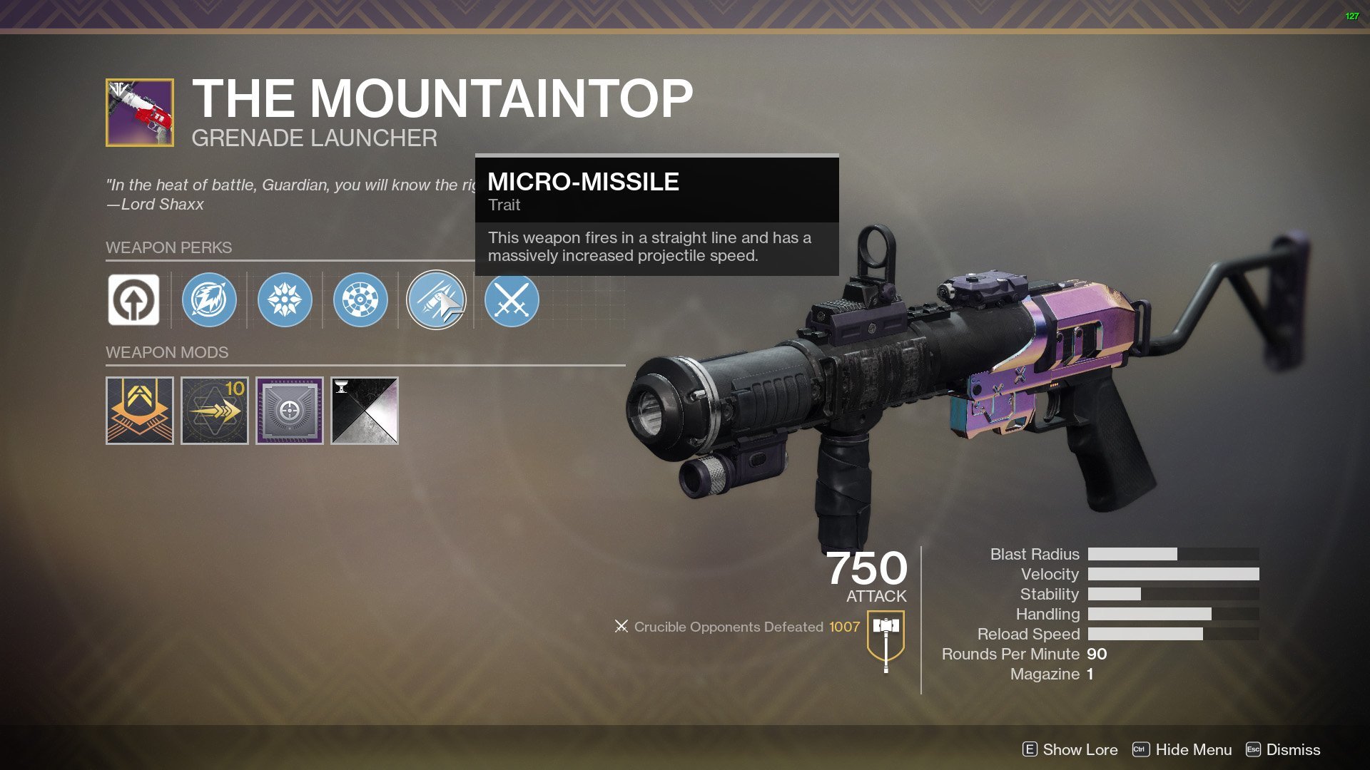 Get The Mountaintop Pinnacle grenade launcher in Destiny 2 AllGamers