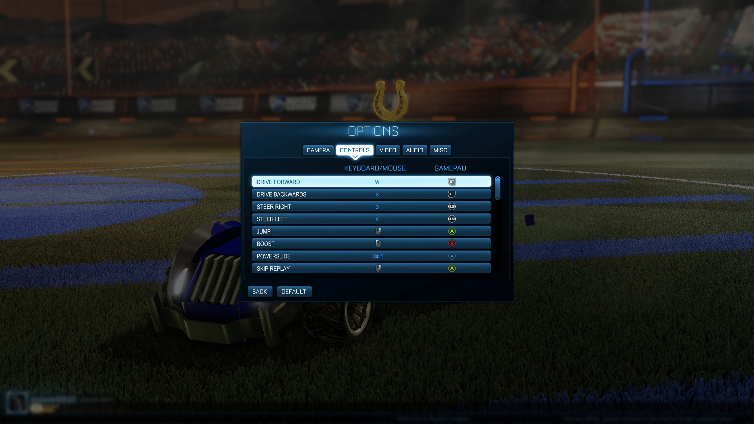 distinguish keyboard control from gamepad in rocket league multiplayer