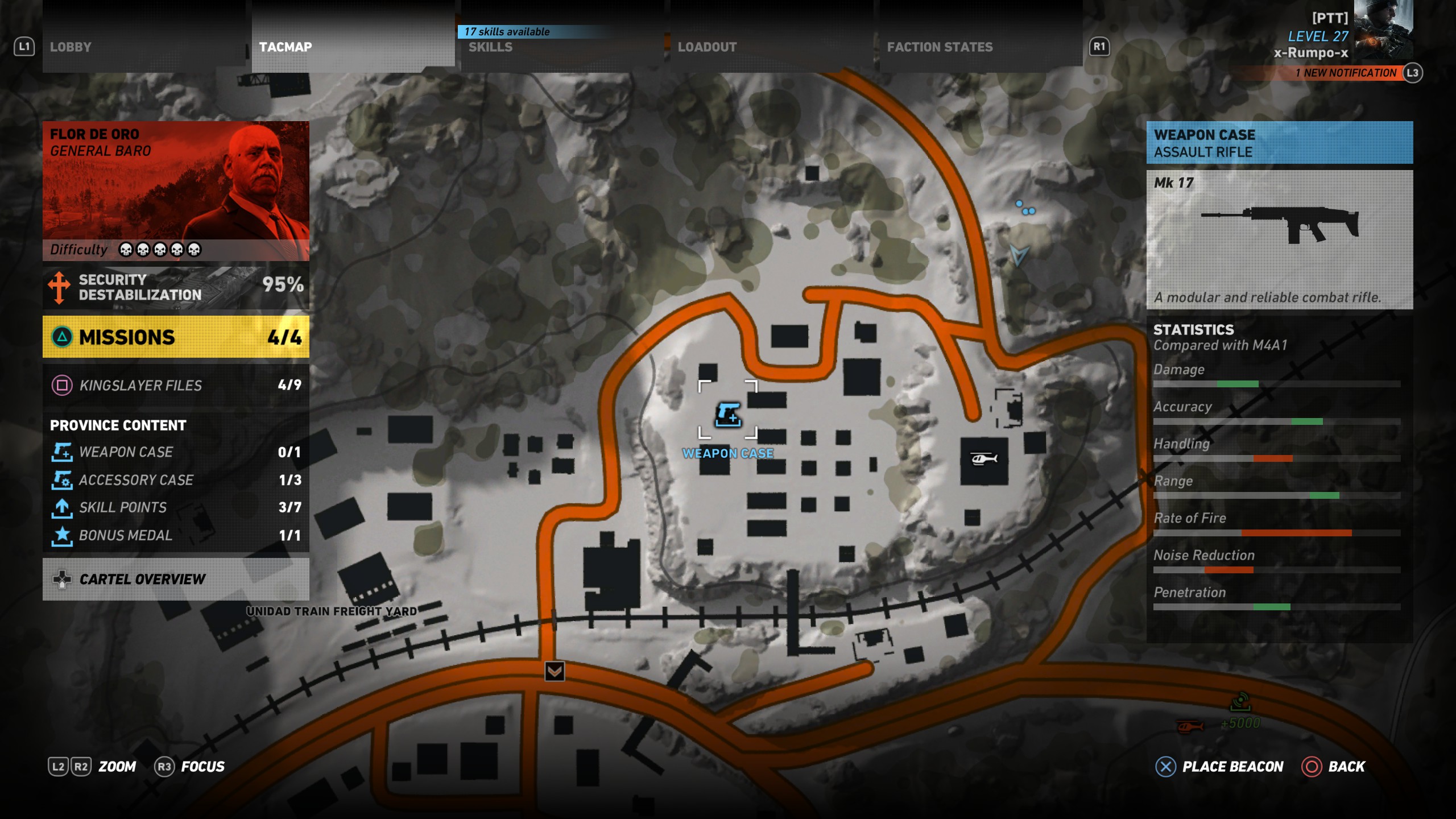 map image of the MK17 location in Ghost Recon Wildlands