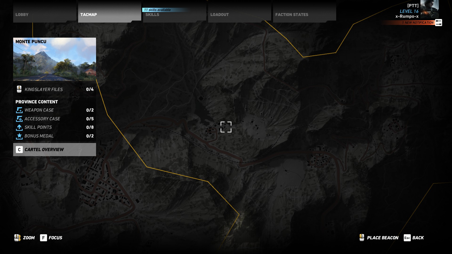 Map of the L115A3 location in Ghost Recon Wildlands