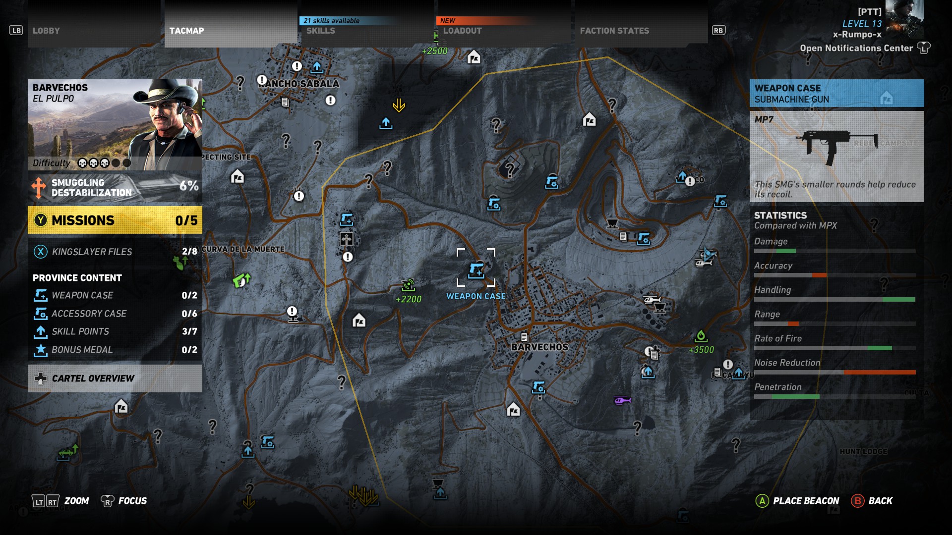 MP7 location image - How to get the MP7 in Ghost Recon Wildldands