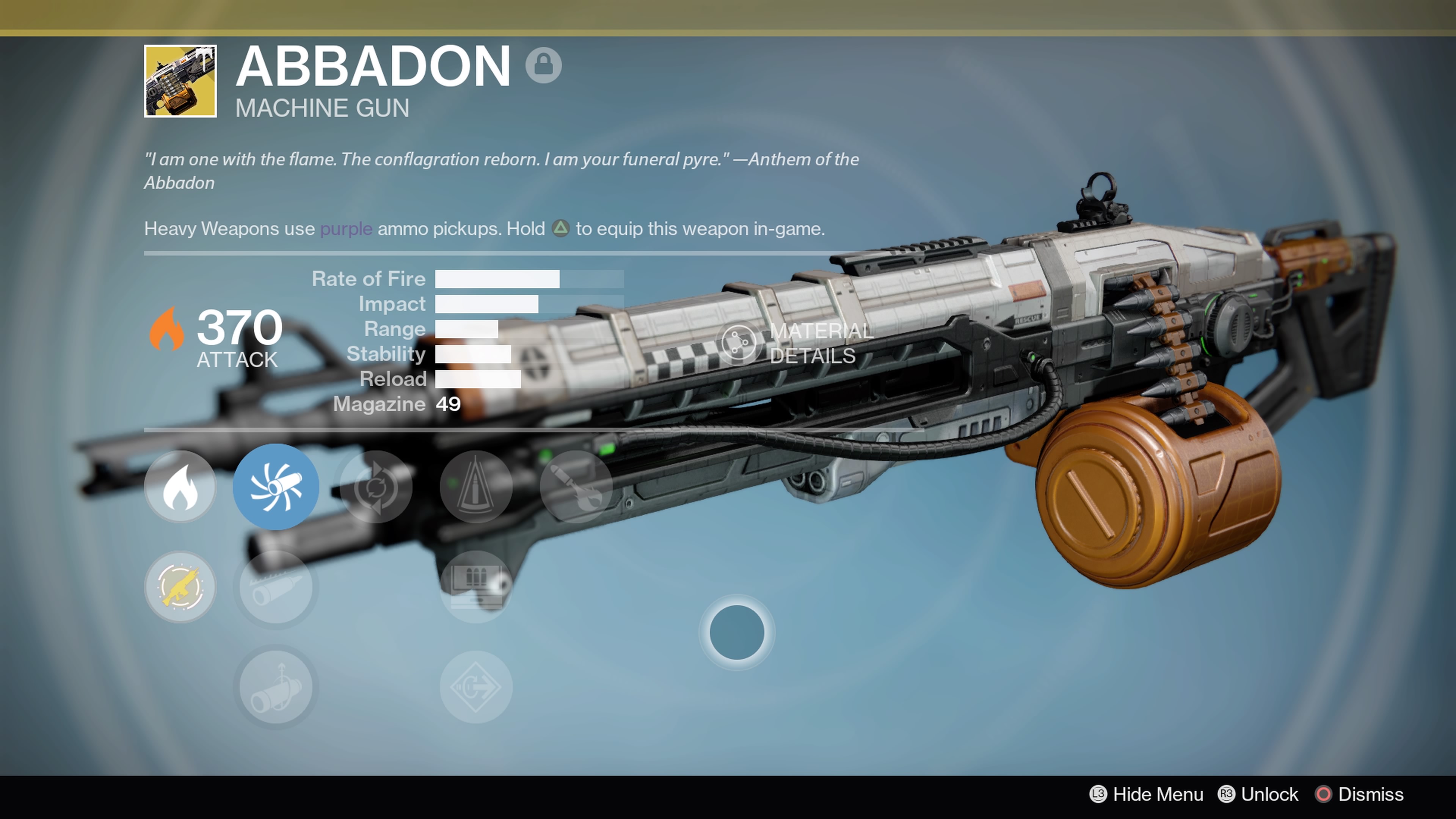 Here's a look at the Abbadon Exotic Heavy Weapon in Destiny