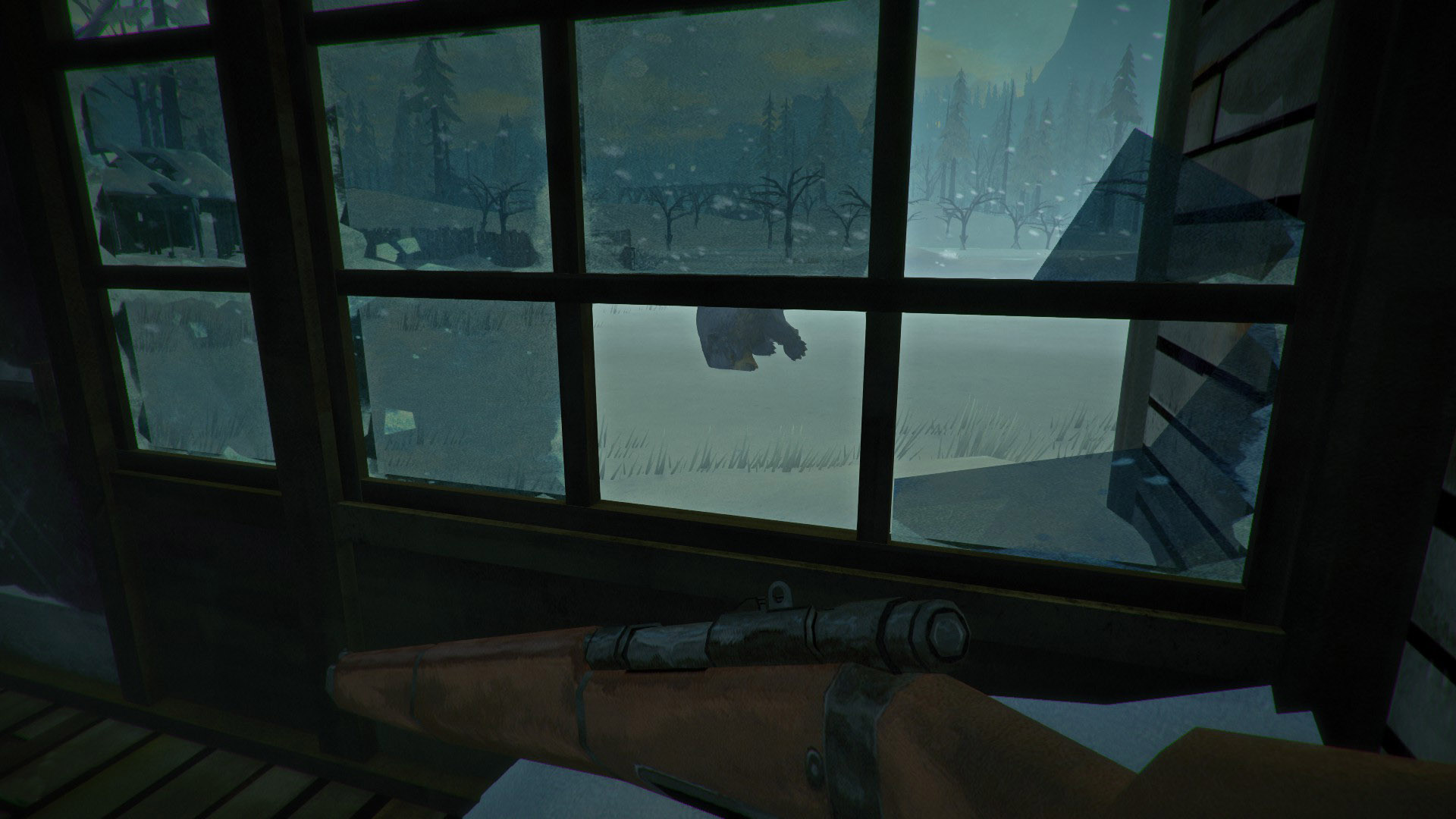 Porch view from the Pleasant Valley Farmstead in The Long Dark.