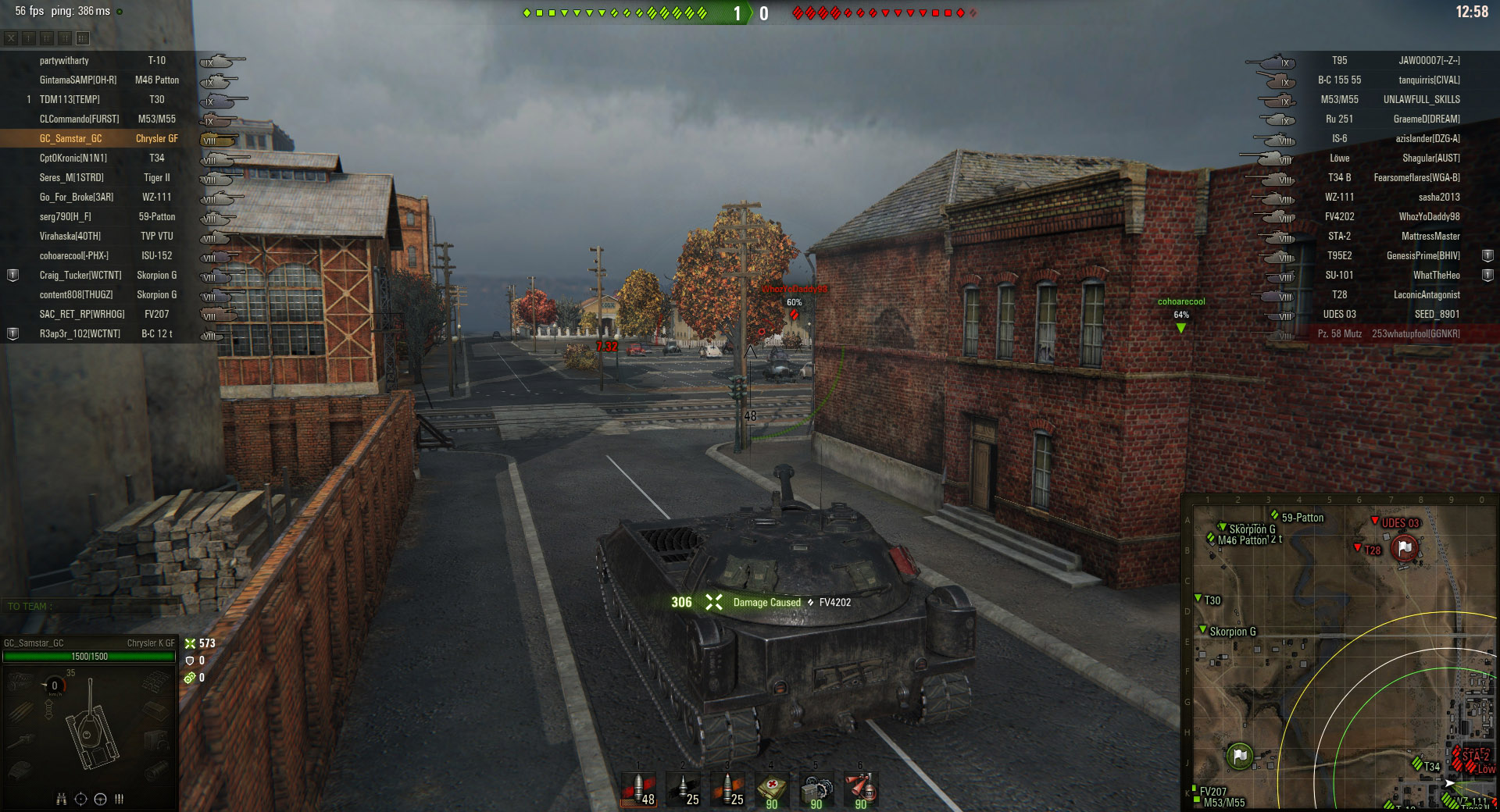 Despite suffering from poor penetration values, the AP rounds on the Chrysler will still be able to damage enemy tanks.