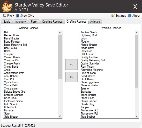 stardew valley save editor nexus mods