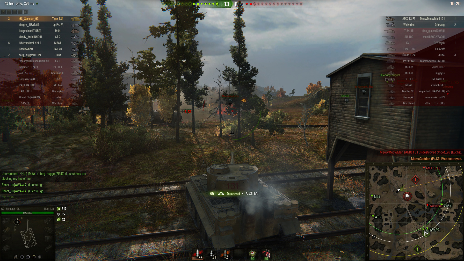 The Tiger 131 excels at mopping up weak enemies, so avoid its high alpha damage gun.