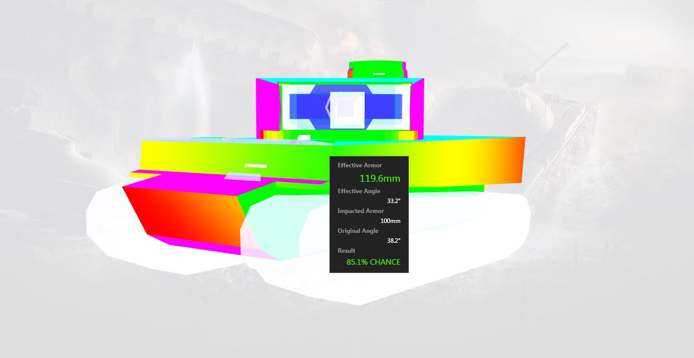 Try and pull the angle as wide as possible to decrease the overall thickness of the Tiger 131's armor.