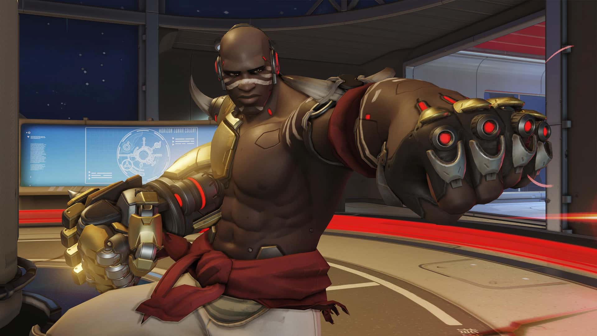 Doomfist's Ultimate is called the Meteor Strike, which sees him shoot up into the sky before slamming back down on his opponents.