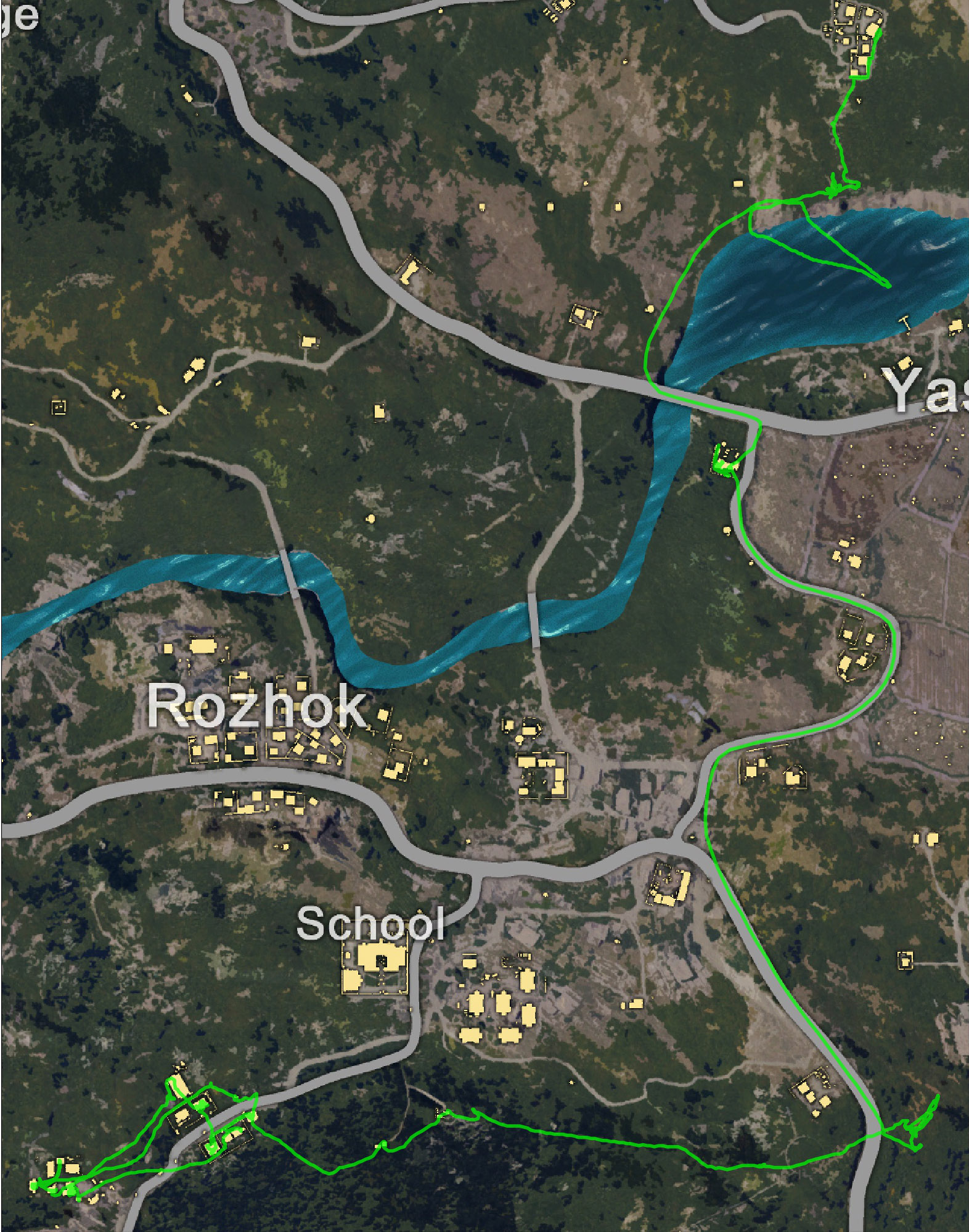 PUBGIS starts recording the minimap, and every few seconds takes a note of your position, then when the game finishes, you can see the path you took from start to finish.