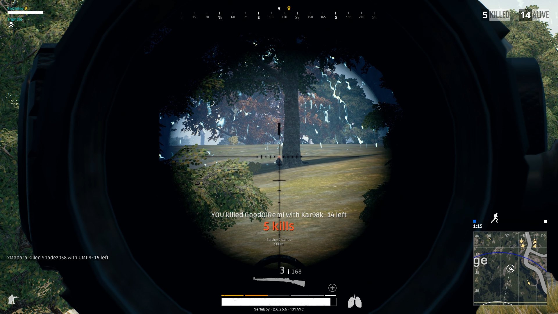 Sniping people at a distance is easy if they're out in the open, because the grass stop rendering at long ranges.