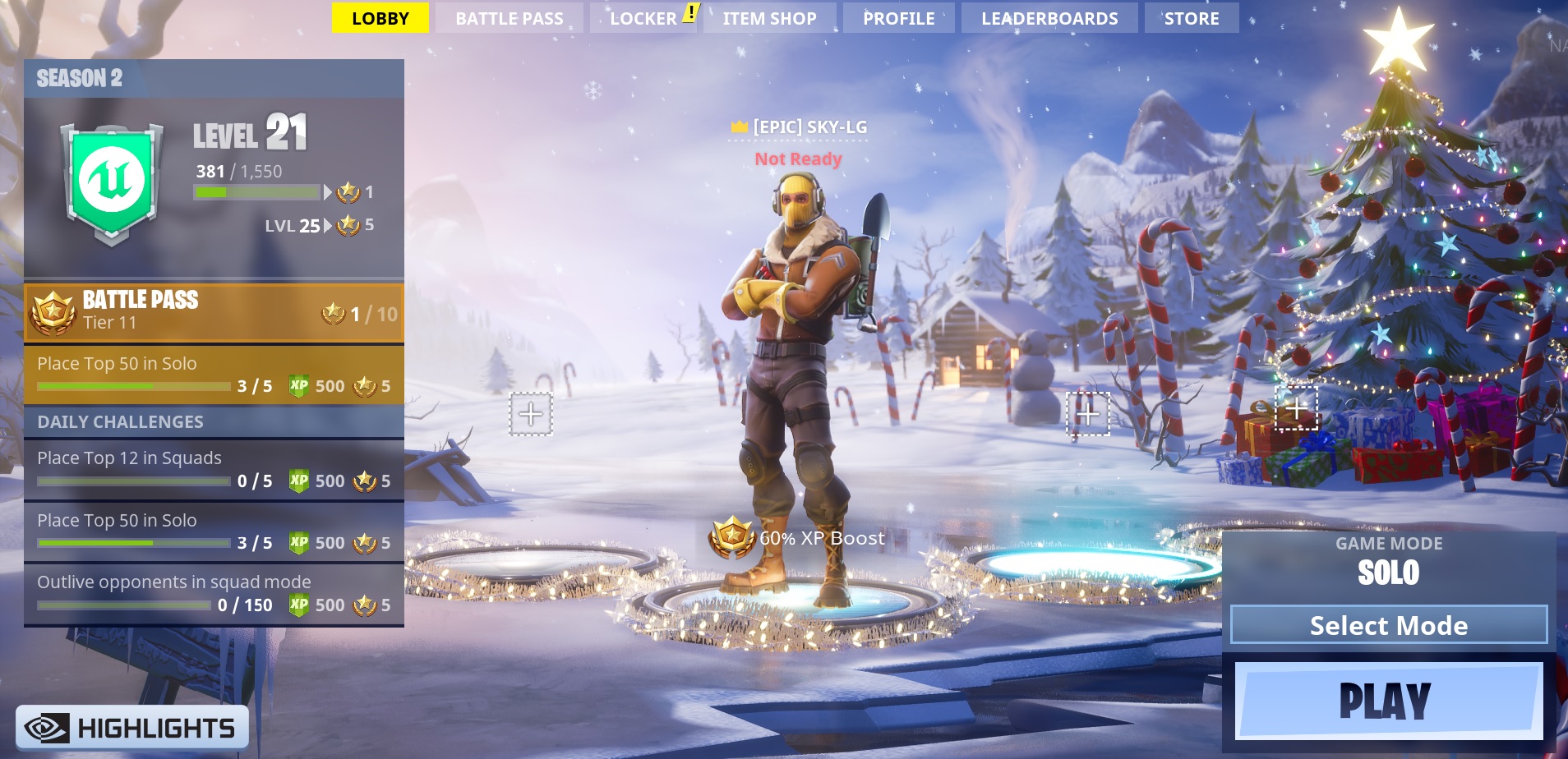 epic games - config pour fortnite pc