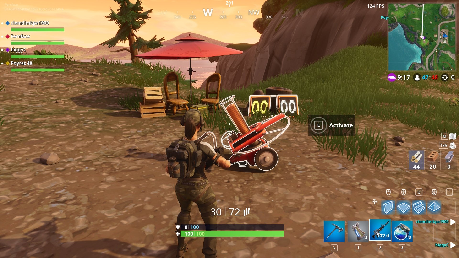 Clay pigeon thrower fortnite location