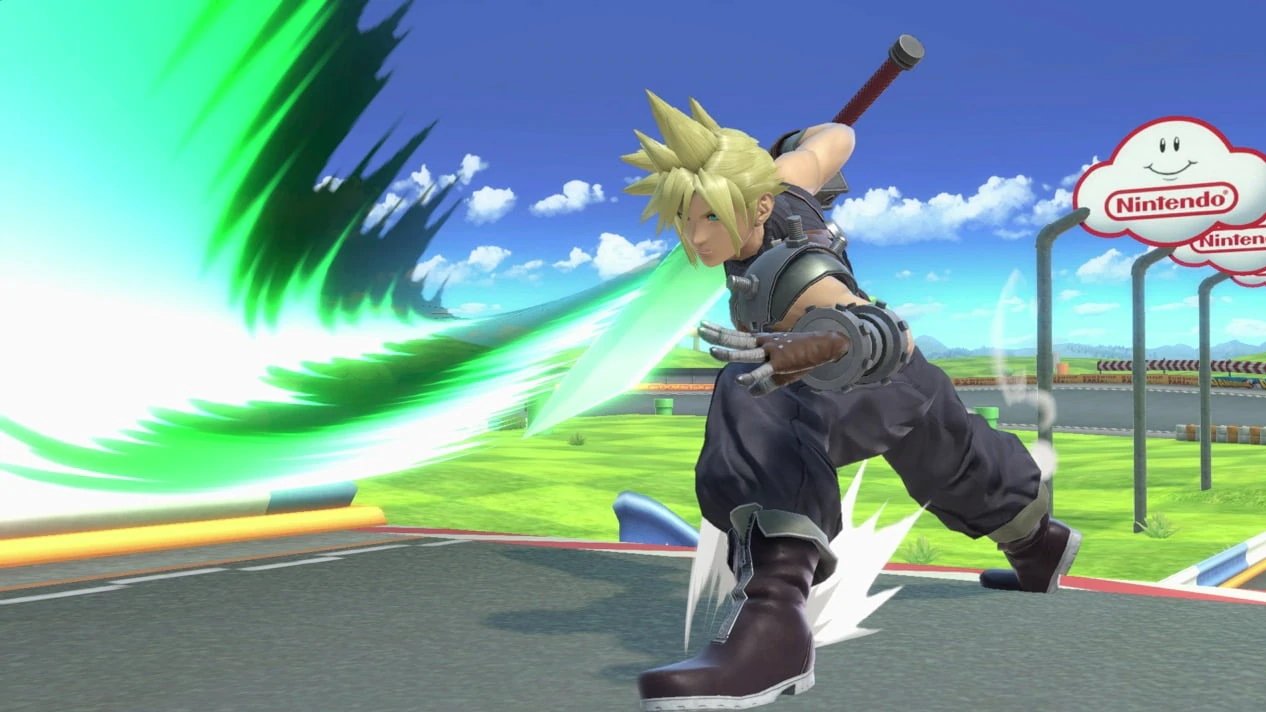 Cloud swings his sword How to unlock Cloud in Super Smash Bros. Ultimate