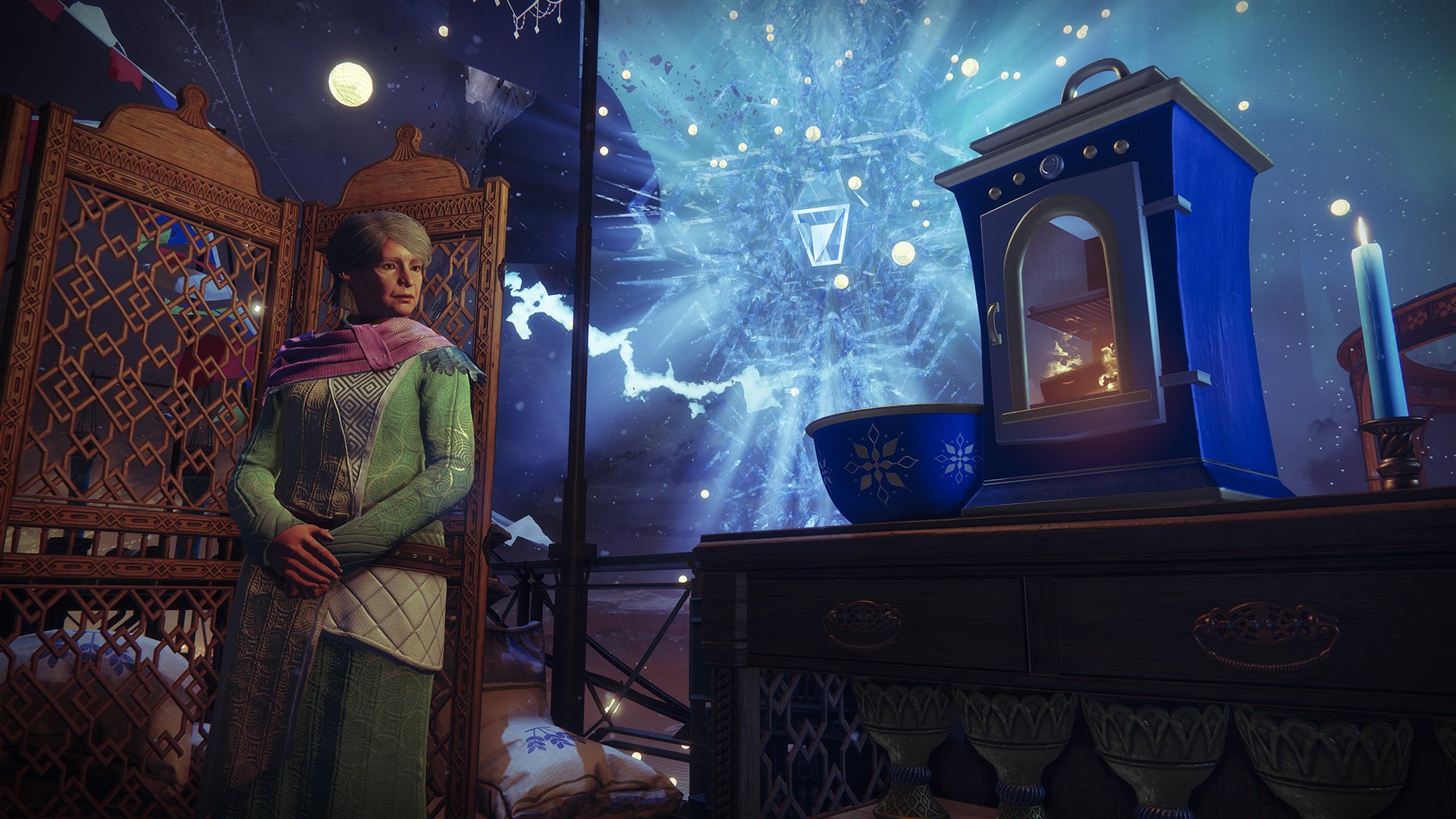 Eva stands next to her oven used for the Dawning Holiday Baking Recipes