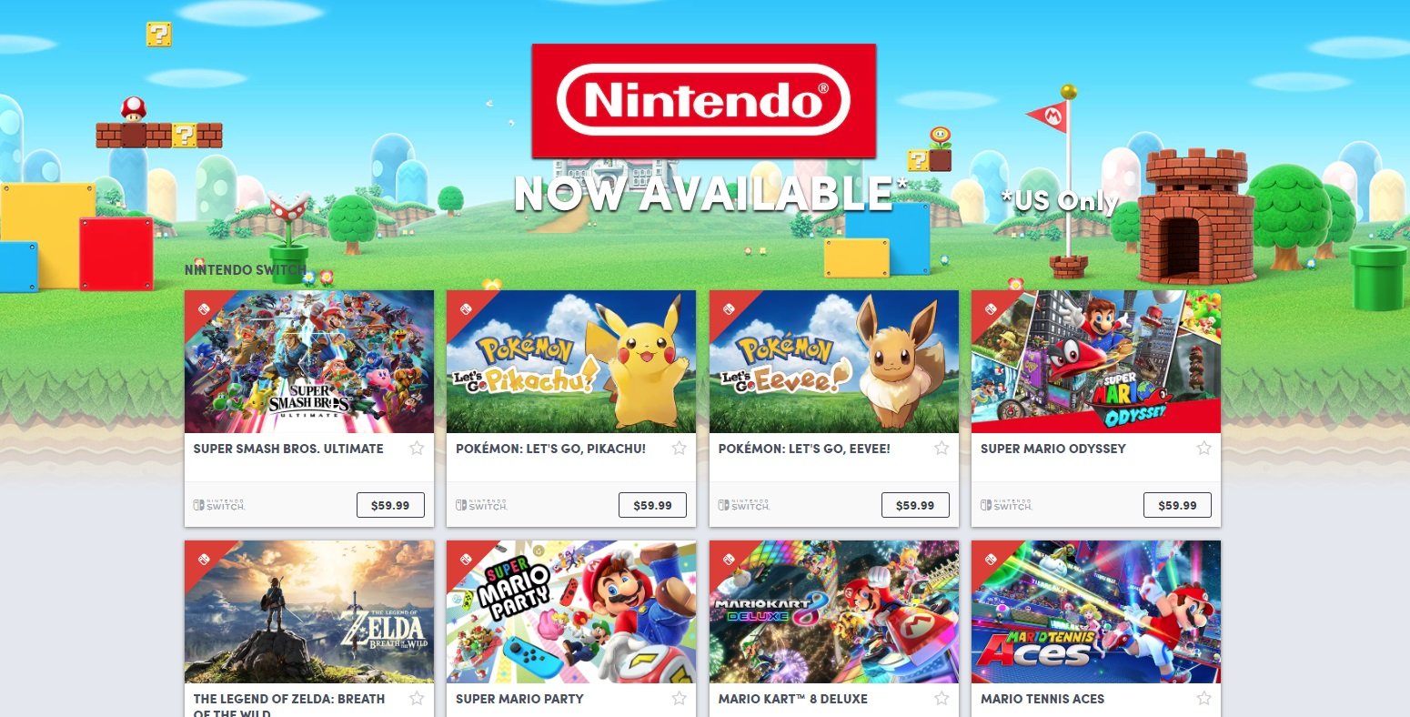 Nintendo games on the Humble Bundle store