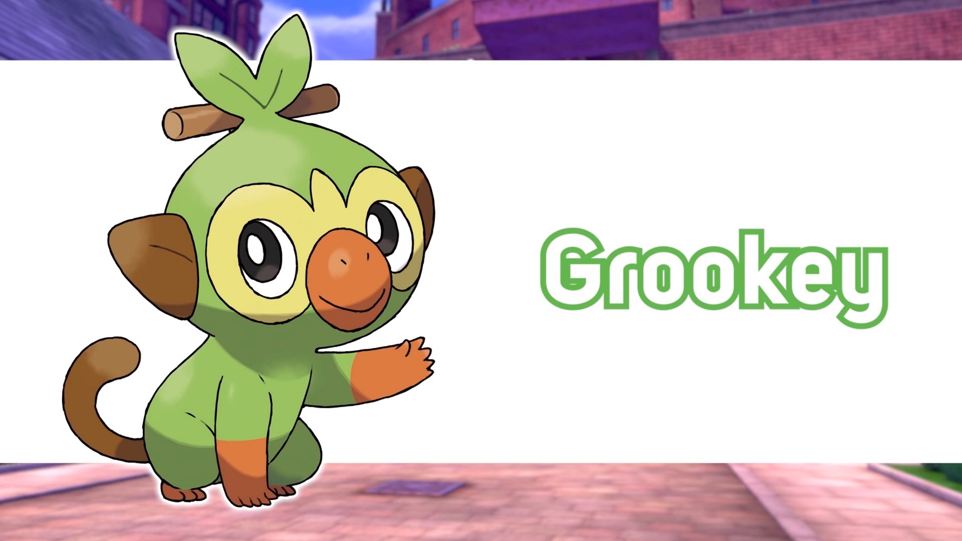 Pokemon Sword and Shield grass starter Grookey