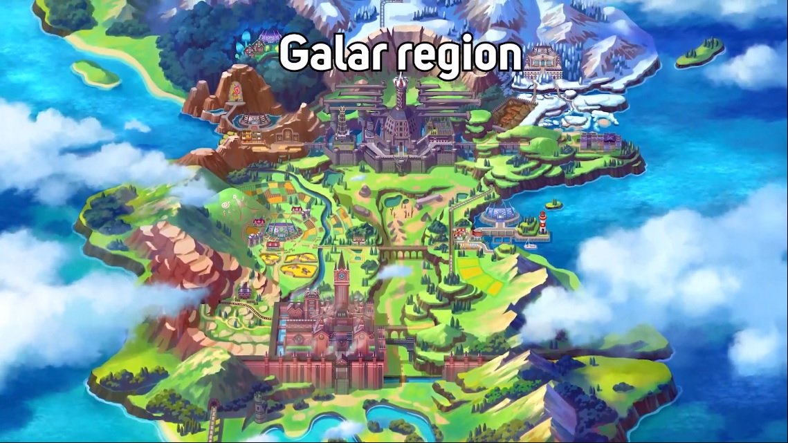 Galar region in Pokemon Sword and Pokemon Shield