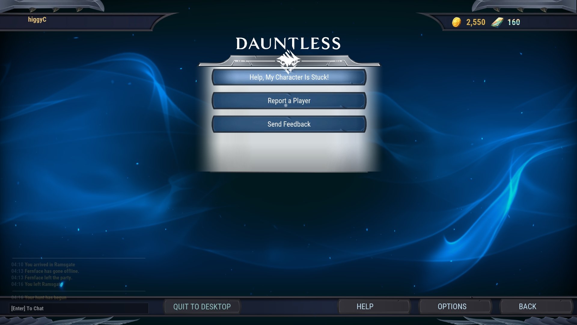 Can't move in Dauntless - get Unstuck