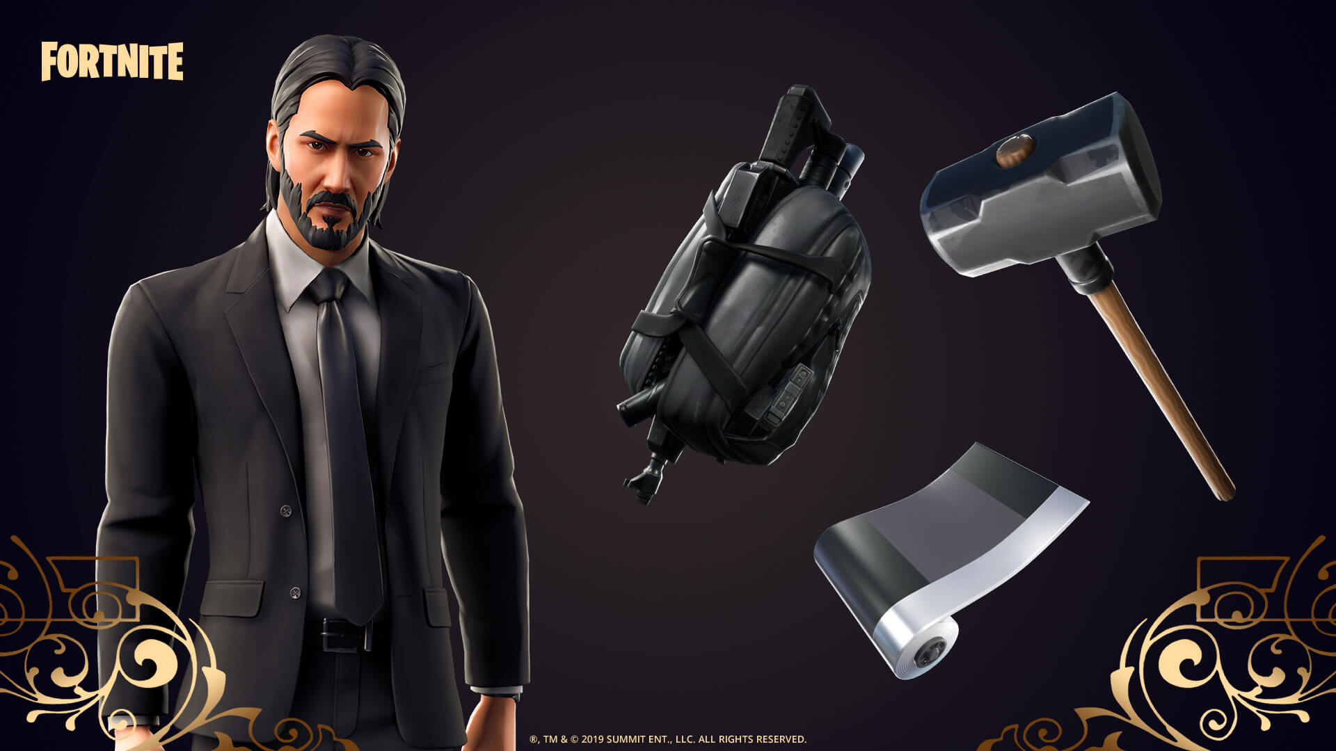 A John Wick Set of cosmetics is available for purchase, while a new Limited Time Mode called Wick's Bounty is available in Fortnite.