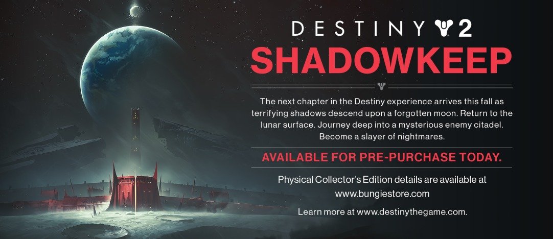 The next DLC expansion for Destiny 2 will reportedly be called Shadowkeep according to an image datamined from Bungie.