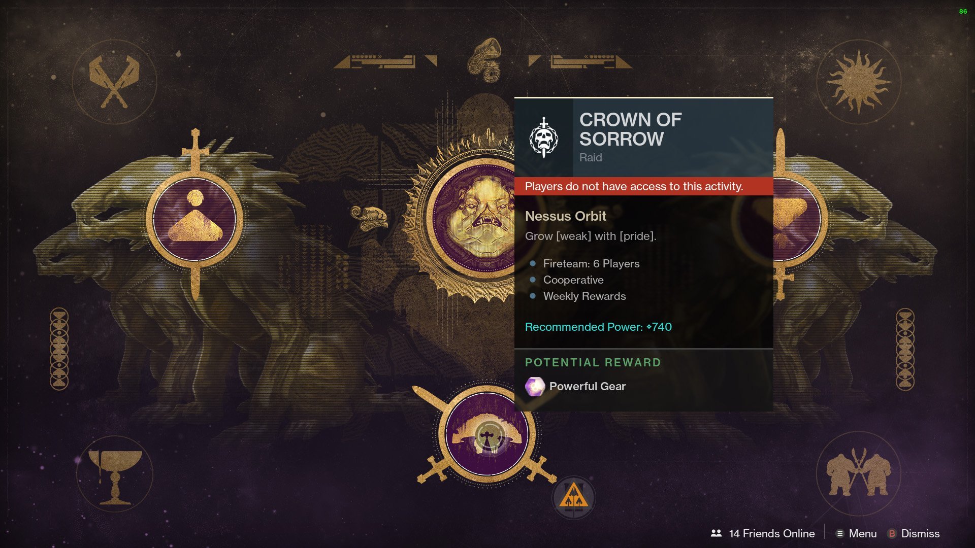 how to unlock the Crown of Sorrow raid in Destiny 2