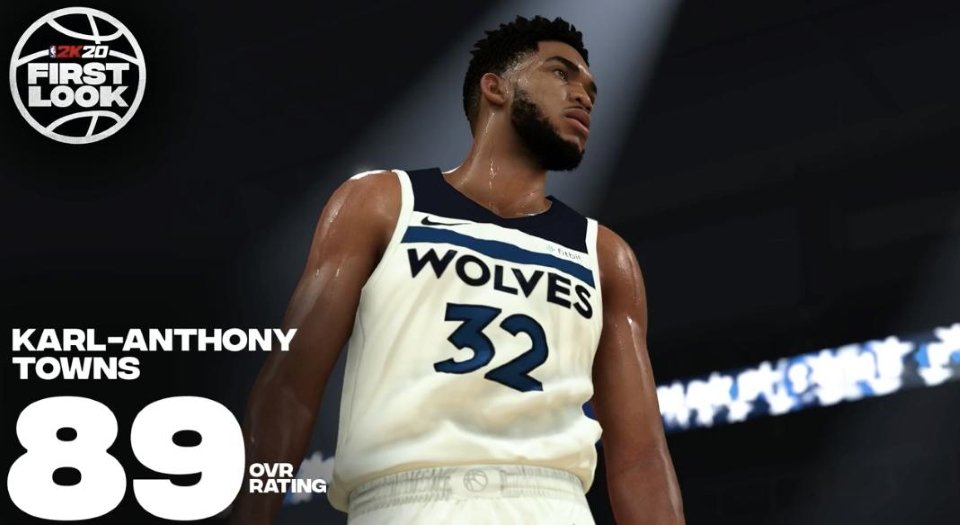 Biggest winners and loser NBA 2K20 ratings - Karl-Anthony Towns