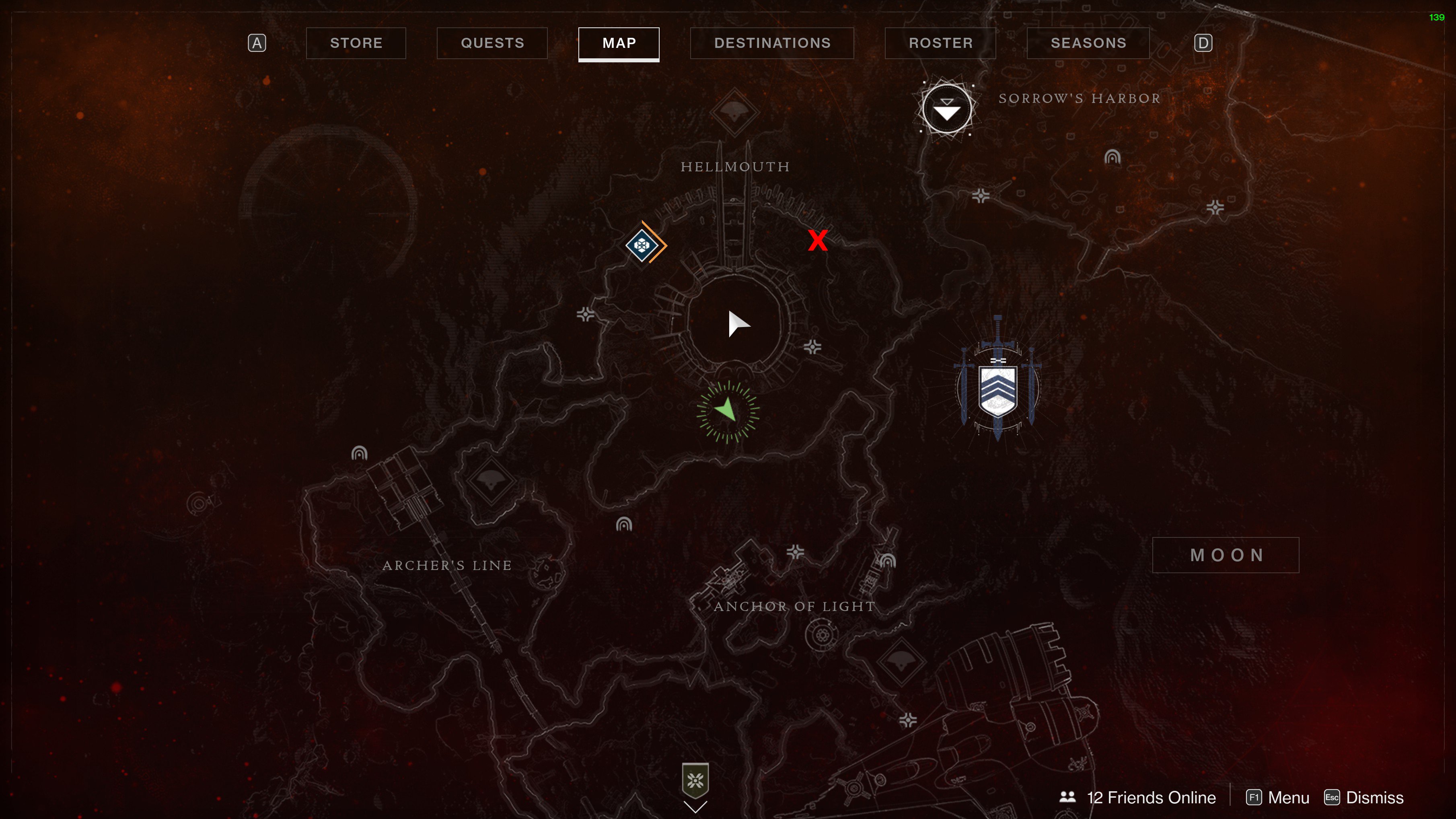 bound manacle Destiny 2 location map