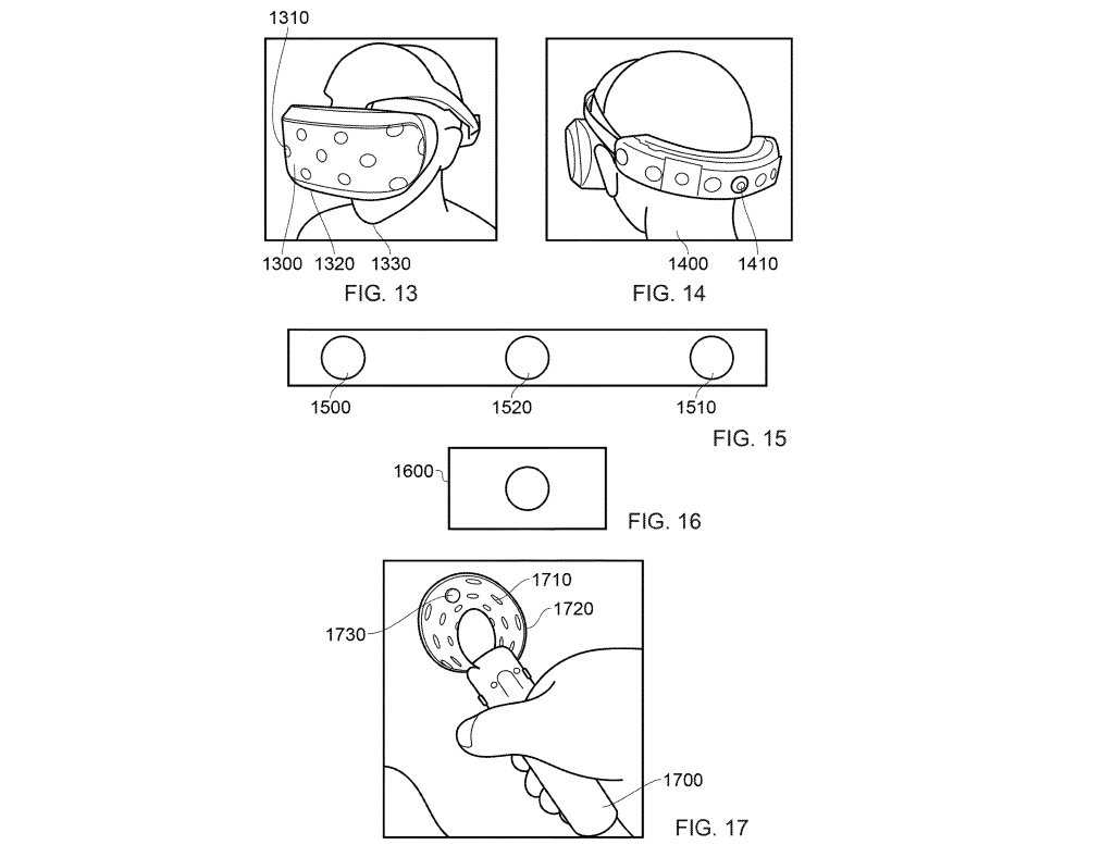 The PSVR2 headset patent also shows move controllers with embedded cameras © Sony/USPTO