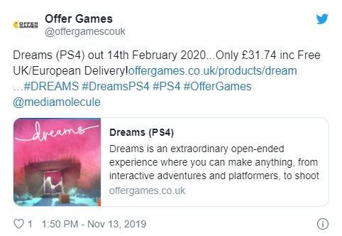 Dreams PS4 release date leak