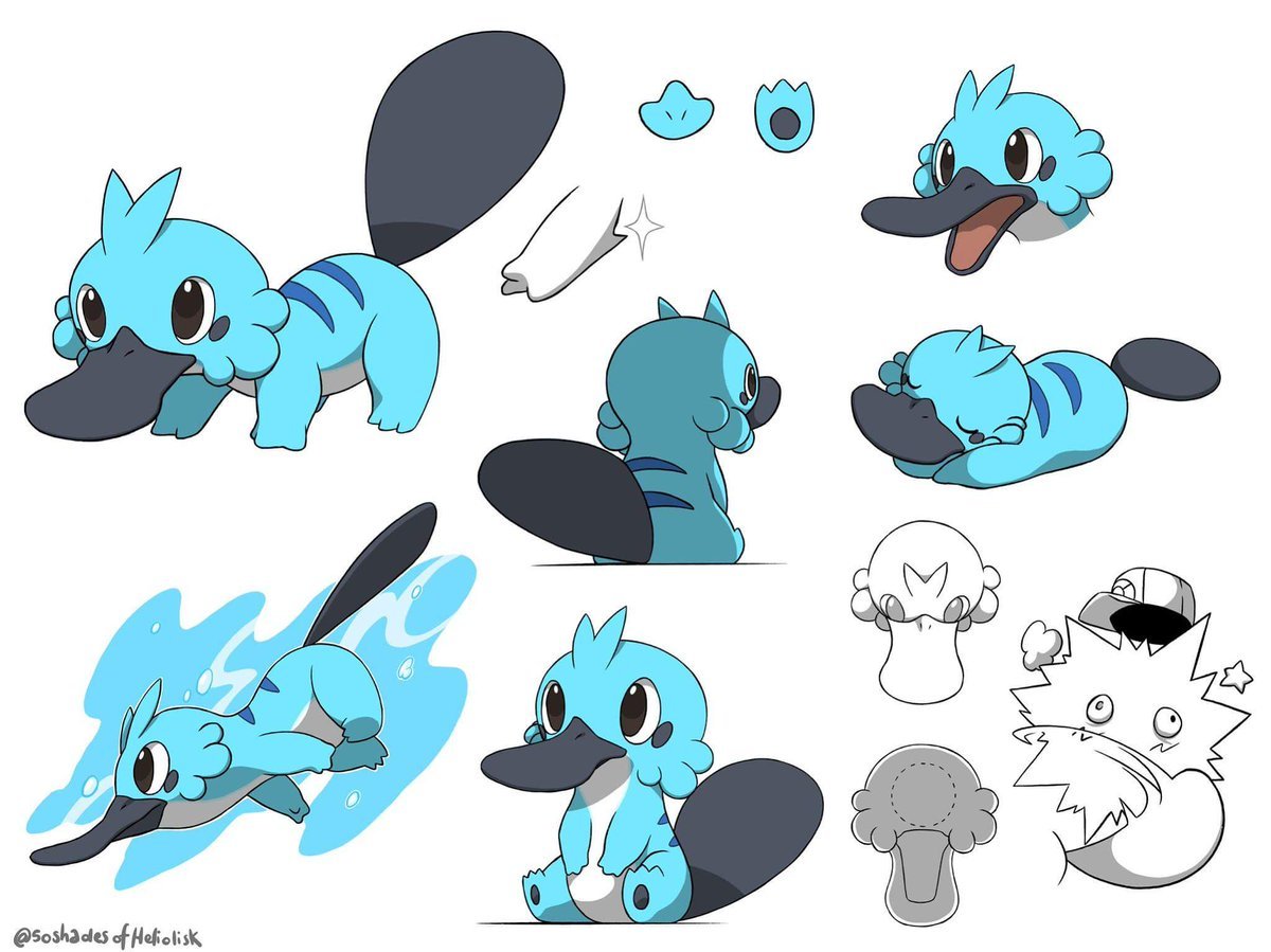 A closer look at Temtem's blue platypus, the Platypet