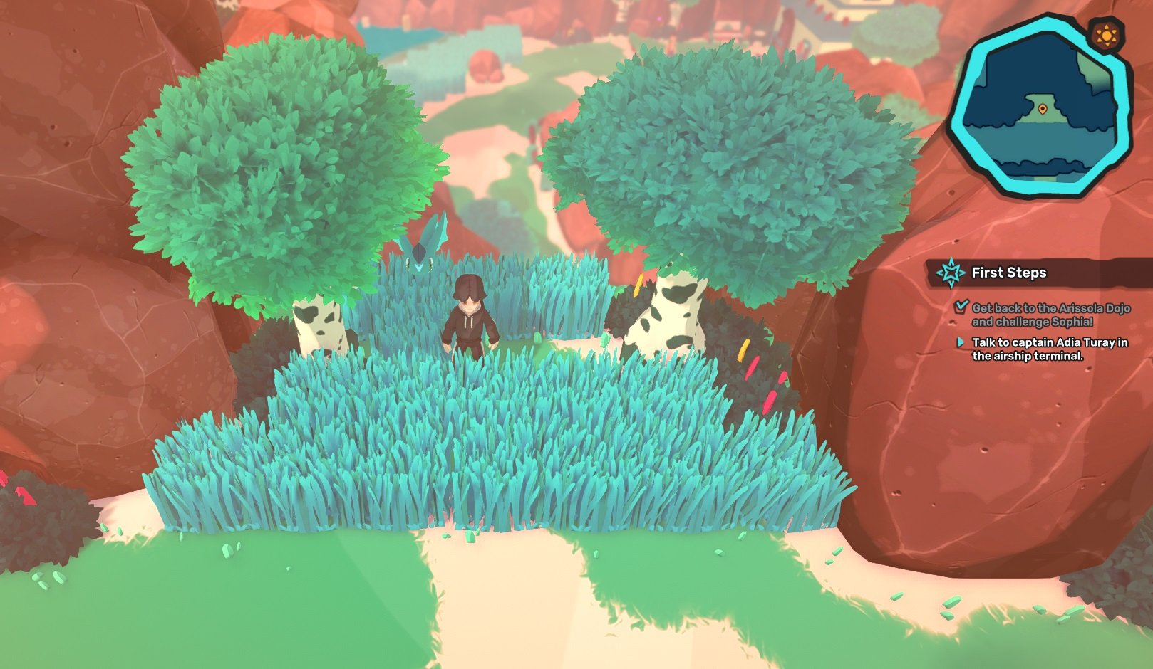 For some reason, this small patch of grass has a high Pigepic spawn rate in Temtem.