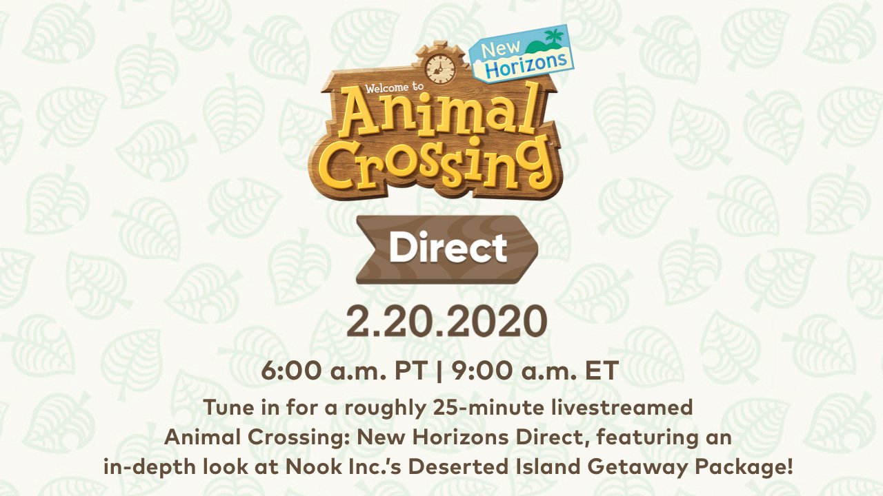 Animal Crossing new horizons nintendo direct start time where to watch