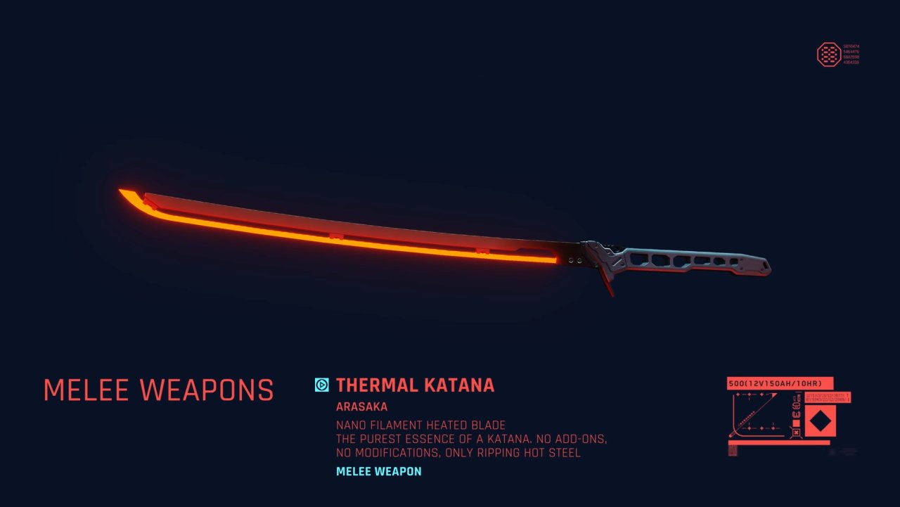 Cyberpunk 2077 katana