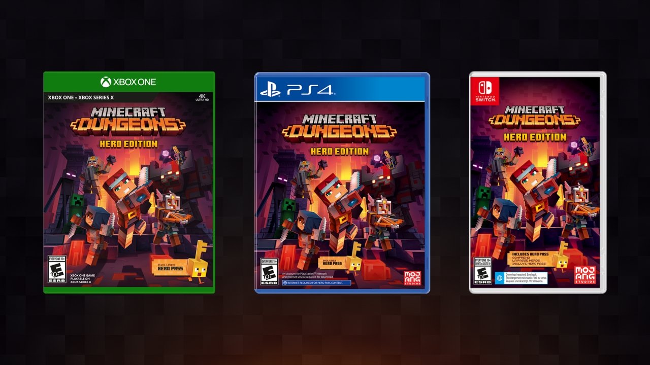 Minecraft dungeons DLC physical release