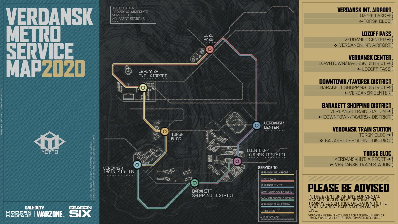 Call of Duty warzone subway map season 6