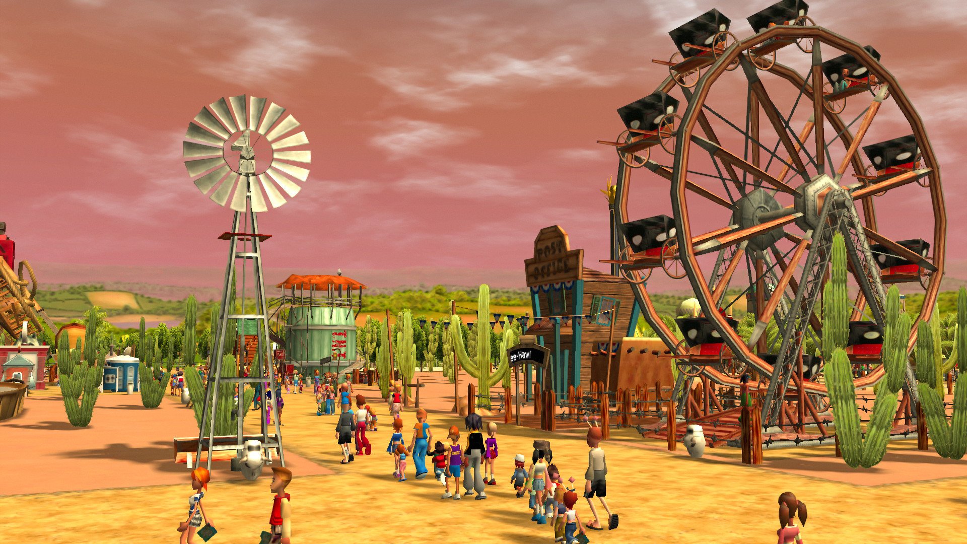 Plenty of set dressing let you make the zones and parks you most wanted. Screenshot: Frontier