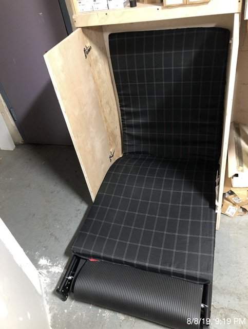 They hid a camping cot inside a fake cupboard. The AUDACITY. Photo: MTA OIG