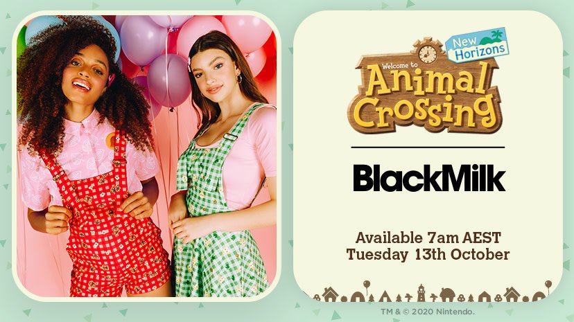 Blackmilk animal crossing nintendo collab