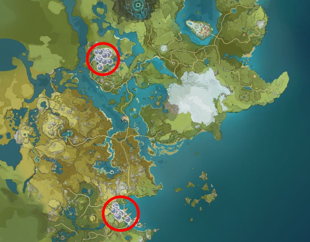 Glaze Lily locations in Genshin Impact