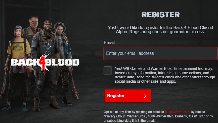 How to join the back 4 blood closed alpha