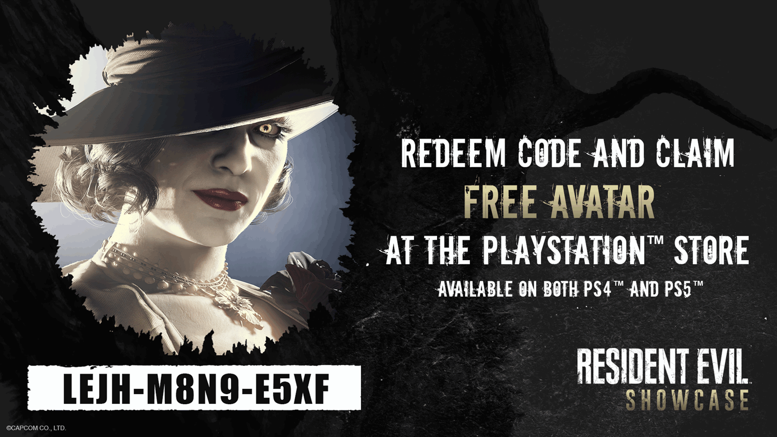 Resident Evil village PSN avatar code PS4 PS5