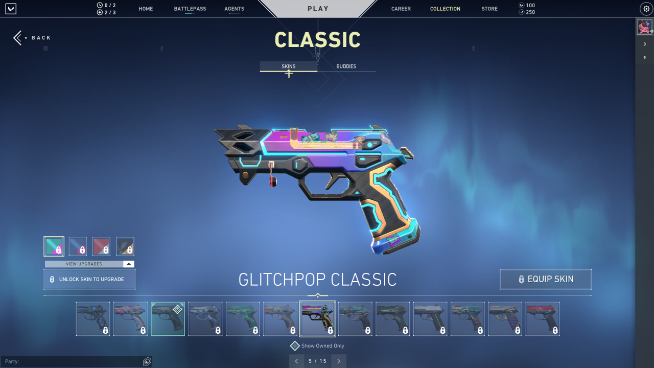 Valorant Glitchpop skins Classic