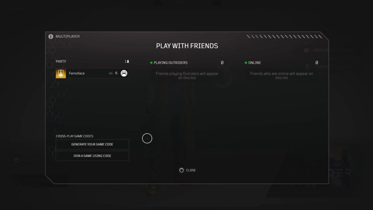 How to play with friends in Outriders