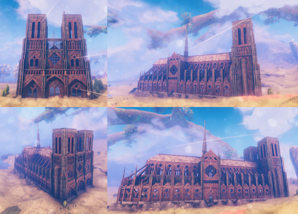 Valheim notre dame Cathedral creation