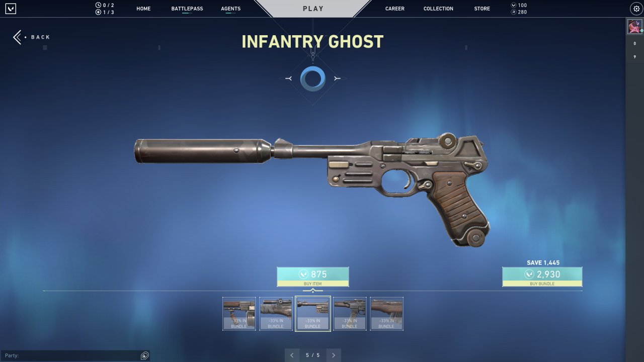 Valorant infantry skins ghost