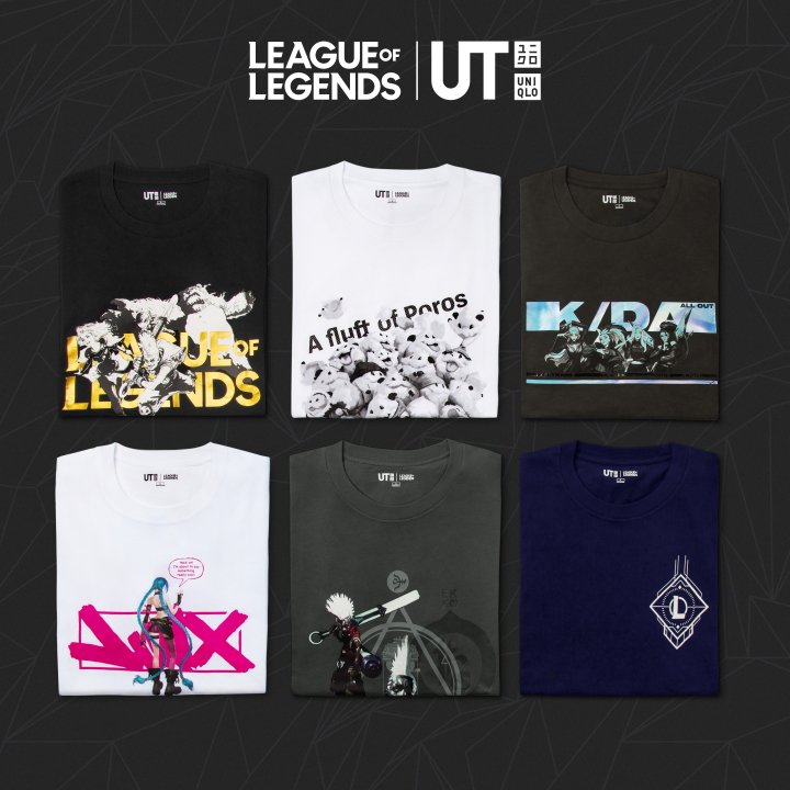 Uniqlo league of legends clothes tshirts