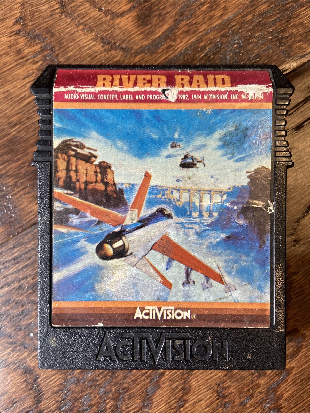 A River Raid cartridge for the Atari 800, circa 1983, Neolithic age © zabhi-32 via eBay