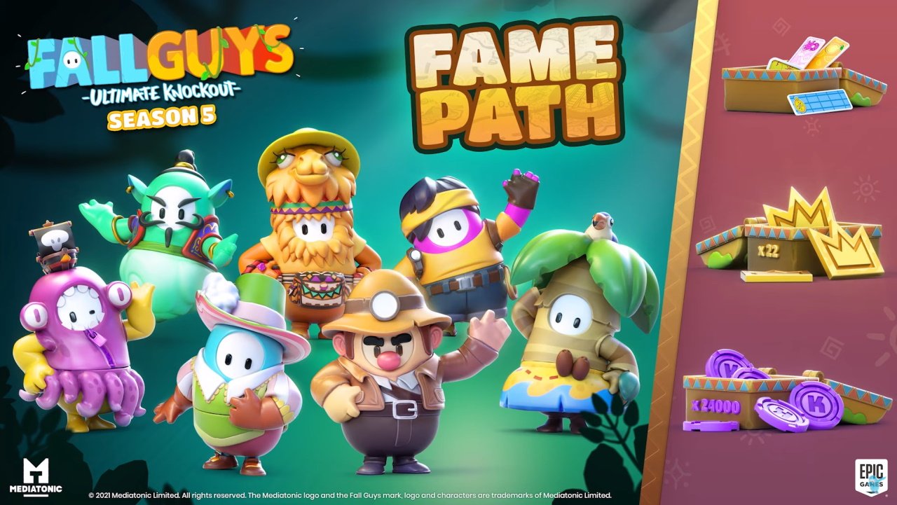 Fall Guys season 5 release date fame pass