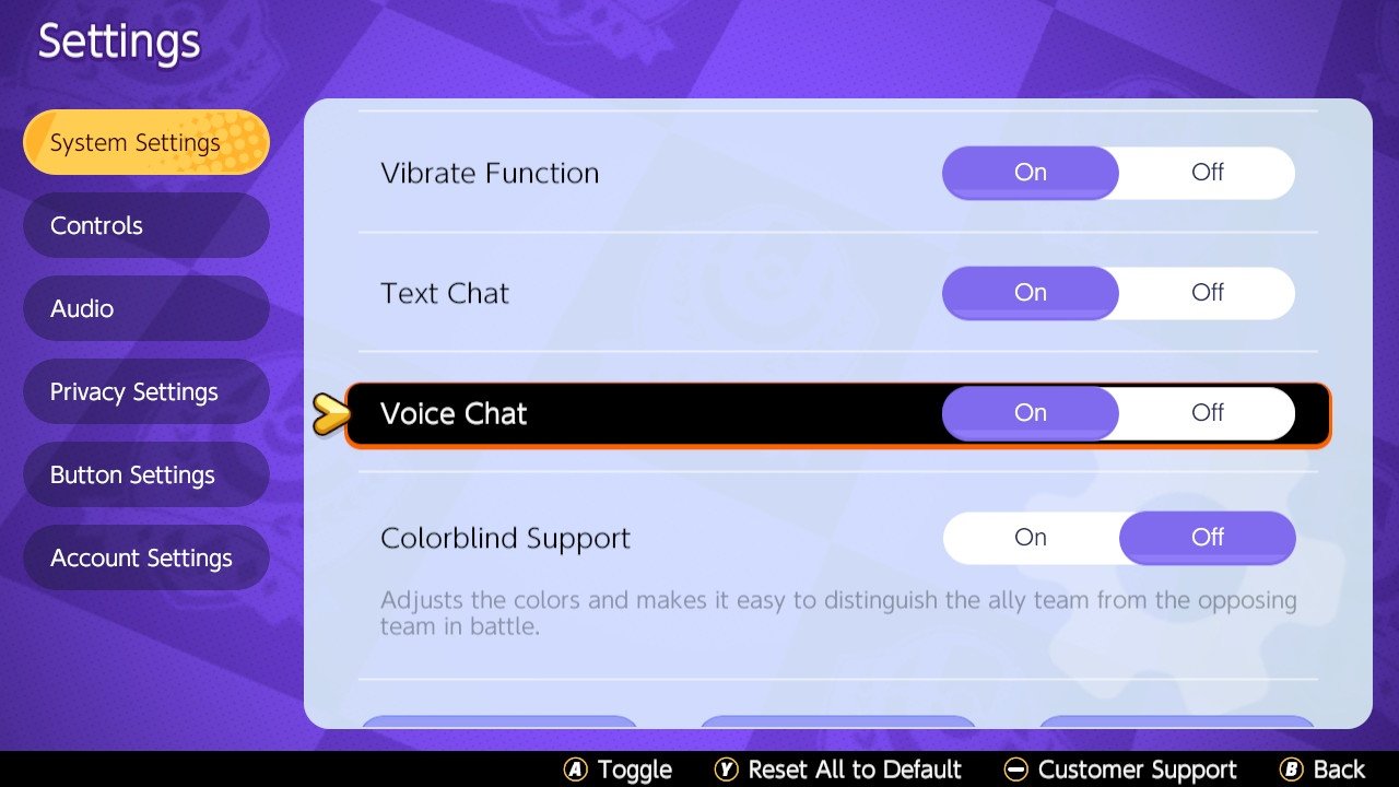 How to disable voice chat pokemon unite