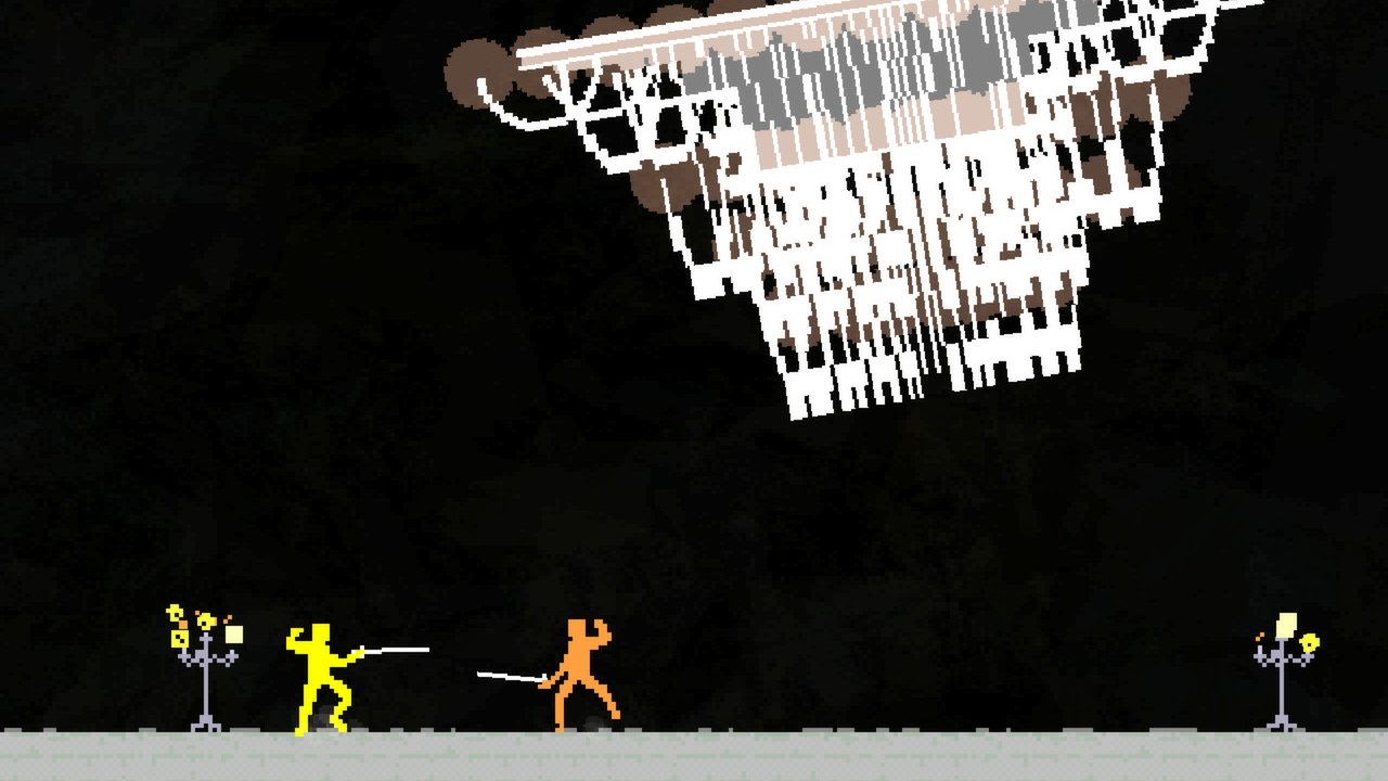 Video game olympics Nidhogg fencing